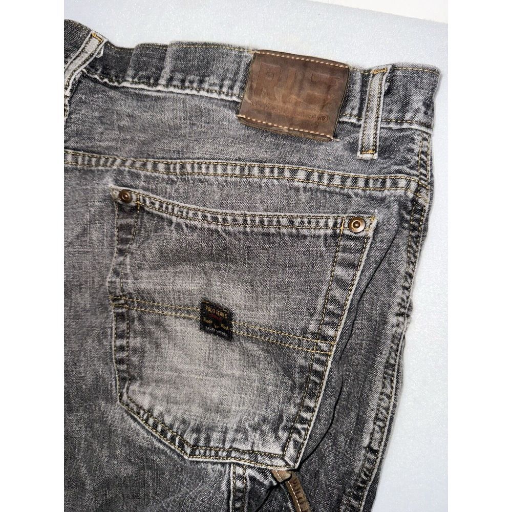 Vintage Ralph Lauren Polo Jeans Company Distressed Jeans‎ 38 Gray Grunge Cropped - Picture 6 of 9